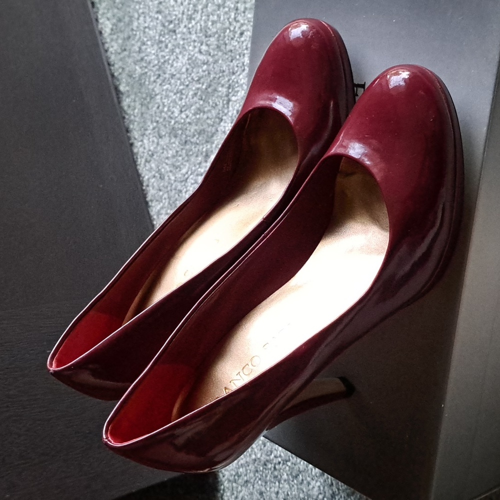 Franco Sarto Napoli Patent Leather Pump, 6M Barolo color, Retro Mary Jane Style
